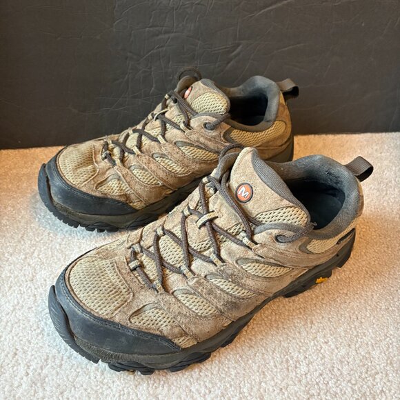 Merrell Moab Men's Waterproof Hiking Shoes Size 10W Brown Tan J135537W - Picture 3 of 8
